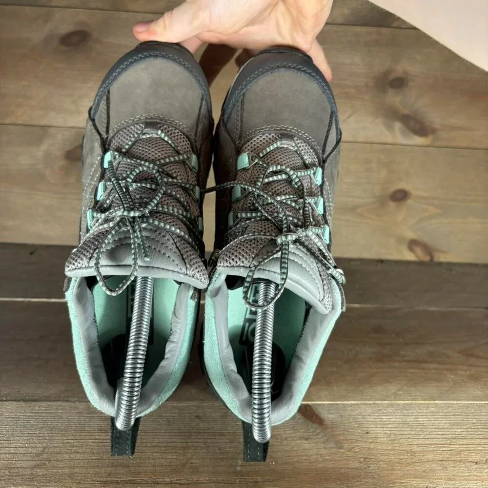 oboz sapphire low womens size 6 shoes gray leather waterproof hiking sneakers